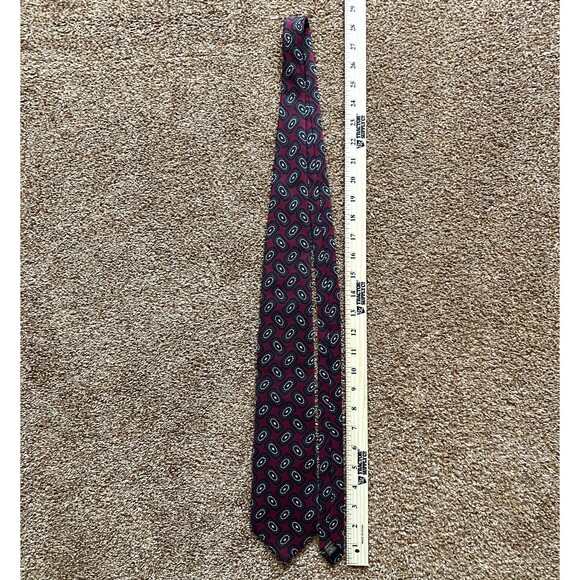 Silk Norton Ditto Men’s Necktie Red Abstract - Picture 2 of 6